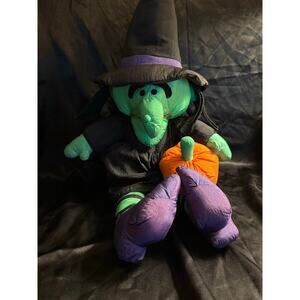 Vintage 1993 Puffy Halloween Witch with Pumpkin puffalump